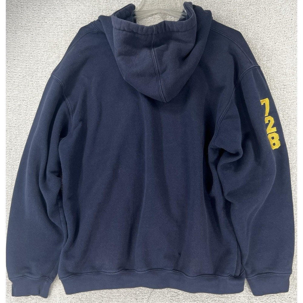 Bayside Hoodie Mens L IATSE Local 728 Studio Lighting Navy Full Zip USA Workwear - Picture 10 of 16